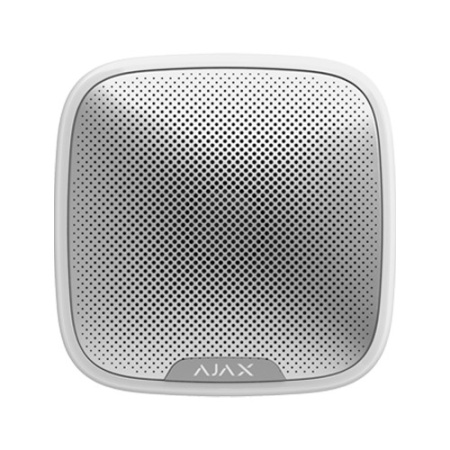 Sirena stradala wireless AJAX StreetSiren (White), pentru sistem alarma, 113 dB, iluminare flash puternic, anti-sabordaj, baterie de lunga durata, compatibila cu hub Ajax, montaj exterior - Img 2
