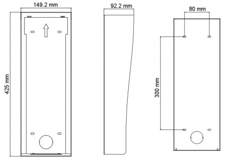 Suport montaj aplicat HikVision DS-KAB10-D pentru post exterior DS-KD8103, fabricat din otel inoxidabil SUS304, design robust si ergonomic, rezistent la coroziune, instalare facila si durabilitate ridicata - Img 2