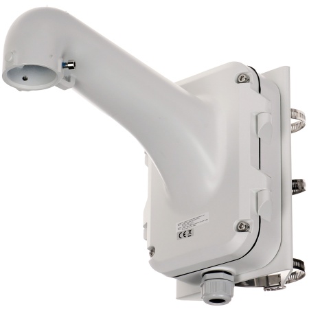 Suport montaj pe stalp Hikvision DS-1604ZJ-Pole pentru camere Speed Dome, fabricat din aliaj de aluminiu si otel, culoare alb (Hikvision White), montare verticala, rezistenta sporita la intemperii, design robust - Img 2