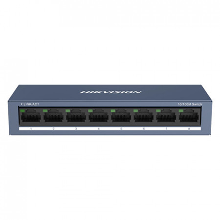 Switch HikVision 8 porturi 10/100 Mbps RJ45 DS-3E0108-O