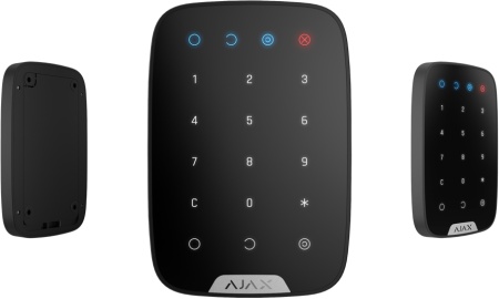 Tastatura control wireless Ajax KeyPad Jeweller, comunicare bidirectionala, raza semnal 1700m, protectie anti-sabotaj si criptare, coduri de acces personalizate, functie panica, culoare negru, design slim - Img 2