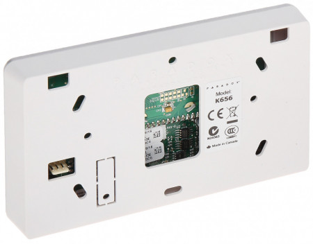 Tastatura LCD Paradox K656, butoane capacitive Touch Sense, 32 caractere, compatibila Digiplex EVO48 si EVO192, 1 intrare zona, 1 iesire PGM, 14 taste actiune rapida, afisare memorie evenimente, meniu programabil - Img 4