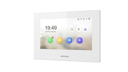 Videointerfon IP Hikvision DS-KH6320-LE1/White(B), ecran touch 7 inch TFT, rezolutie 1024 x 600, alimentare standard PoE, Plug &amp; Play, vizualizare live post exterior si camere IP, multilingv - Img 2