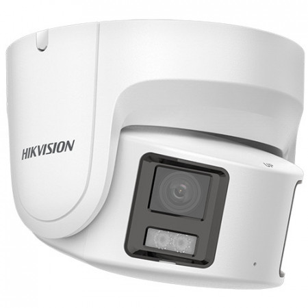 Camera HikVision IP 4K Panoramic View 180, lumina alba 30 m cu microfon DS-2CD2387G2P-LSU/SL - Img 3