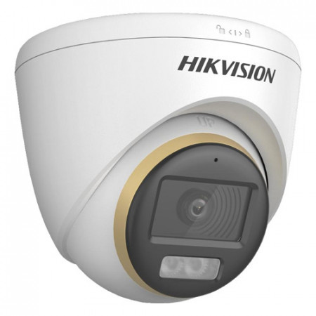 Camera supraveghere Analog Hikvision Turret 2MP DS-2CE72DF3T-LFS(2.8mm), tehnologie ColorVu si Smart Hybrid Light, audio prin cablu coaxial, microfon incorporat, imagini color 24/7, 130dB True WDR, iluminare 40m, protectie IP67 - Img 2