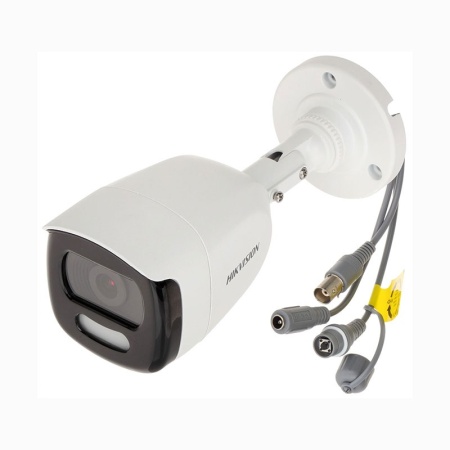Camera supraveghere analogica HikVision bullet 5MP DS-2CE12HFT-F(2.8mm) ColorVu, imagini color 24/7, lumina alba calda 40m, WDR 130dB, 3D DNR, protectie IP67, 4 in 1 (TVI/AHD/CVI/CVBS), carcasa metalica, rezolutie 5MP - Img 2