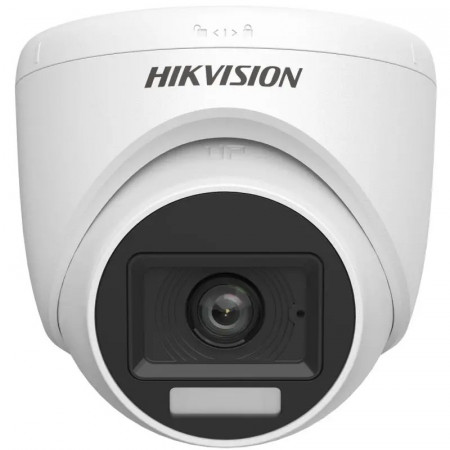 Camera supraveghere analogica HikVision turret 3K DS-2CE76K0T-LPFS(2.8mm) Smart Hybrid Light, rezolutie 5MP, microfon incorporat audio over coaxial, EXIR IR si lumina alba 20m, semnal 4 in 1 TVI/AHD/CVI/CVBS, de interior - Img 2