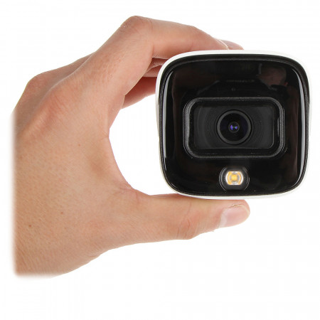 Camera supraveghere IP Dahua bullet 4MP IPC-HFW3449E-AS-LED-0280B(2.8mm) Full-color WizSense, Warm LED 30m, 1/2.7” CMOS, WDR 120dB, 3D DNR, protectie IP67, slot card microSD 256GB, microfon incorporat, SMD Plus, PoE - Img 2