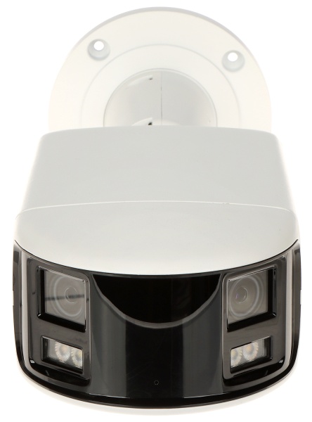 Camera supraveghere IP HikVision Bullet 6MP DS-2CD2T66G2P-ISU/SL(2.8mm), 180° PanoVu, DarkFighter, Live Guard (alarma audio si stroboscop), AcuSense, audio bidirectional, 120 dB WDR, protectie IP67, slot card, imagine panoramica fara unghiuri moarte - Img 4