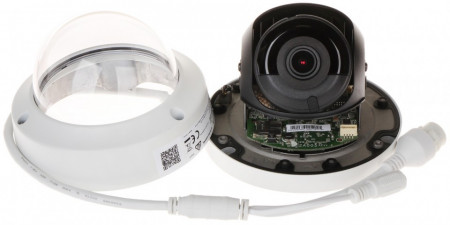 Camera supraveghere IP HikVision Dome 4MP DS-2CD2143G0-I(2.8mm), rezolutie 2K, compresie H.265+, True WDR 120dB, interfata Audio/Alarma, protectie anti-vandal IK10, protectie IP67, alimentare PoE, carcasa metalica - Img 2