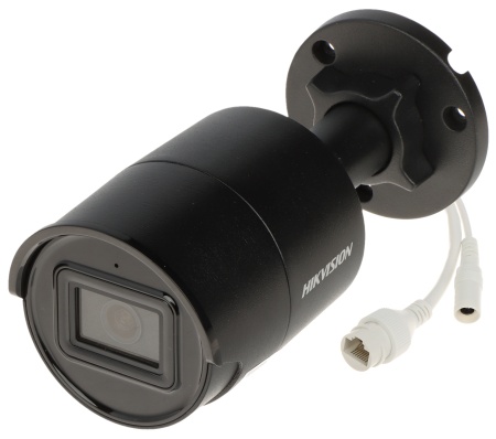 Camera supraveghere IP HikVision mini bullet 4MP DS-2CD2046G2-IU(2.8mm)(C)(Black), tehnologie DarkFighter, WDR 120dB, H.265+, microfon incorporat, protectie IP67, finisaj negru, analiza Deep Learning, clasificare om/vehicul - Img 2