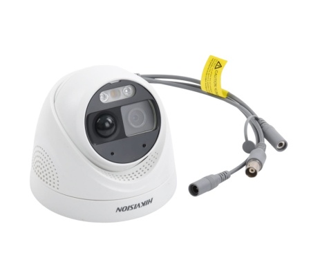 Camera supraveghere Turbo HD HikVision Turret 2MP DS-2CE72DF3T-PIRXOS(2.8mm), ColorVu, imagini color 24/7, senzor PIR, lumina stroboscopica si sirena, WDR 130dB, microfon si difuzor, audio prin coaxial, IP67 - Img 4