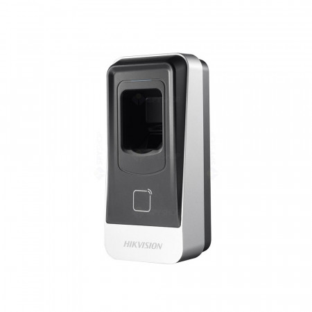 Cititor de amprente si carduri EM Hikvision DS-K1201AEF, capacitate 5000 amprente, comunicare RS-485, modul optic CMOS, autentificare combinata, protectie antisabotaj, criptare date biometrice, buzzer integrat - Img 3