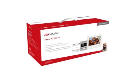 Kit videointerfon 2 fire Hikvision DS-KIS704EY/Aluminum, rezolutie HD 2MP, monitor touch 7 inch, post exterior metalic IP65 si IK08, control prin aplicatie, deblocare distanta, instalare Plug &amp; Play, argintiu - Img 2