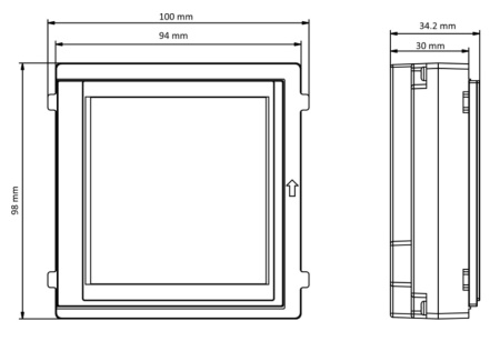 Modul Interfon HikVision DS-KD-TDM, Ecran tactil 4 inch, Cititor de carduri M1, Tastatura virtuala, Lista contacte 2000 intrari, Protectie antivandal IK08, Protectie IP65, Design modular, Afisaj informatii apel - Img 6