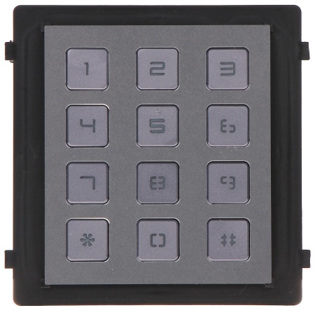 Modul interfonie tastatura HikVision DS-KD-KP/S, deschidere usa cod PIN, apelare post interior, protectie IP65 si IK07, iluminare fundal, material otel inoxidabil de inalta calitate, design modular, usor de extins - Img 3