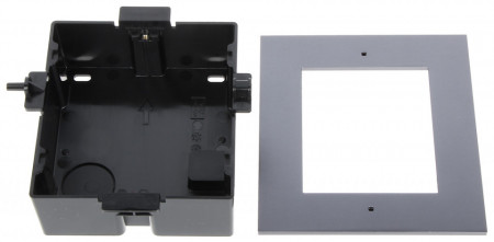 Rama montaj ingropat cu 1 modul HikVision DS-KD-ACF1(Plastic) pentru post exterior modular, panou din aluminiu si doza plastic, temperatura operare -40 grade C, include accesorii fixare, compatibila seria DS-KD8 - Img 4