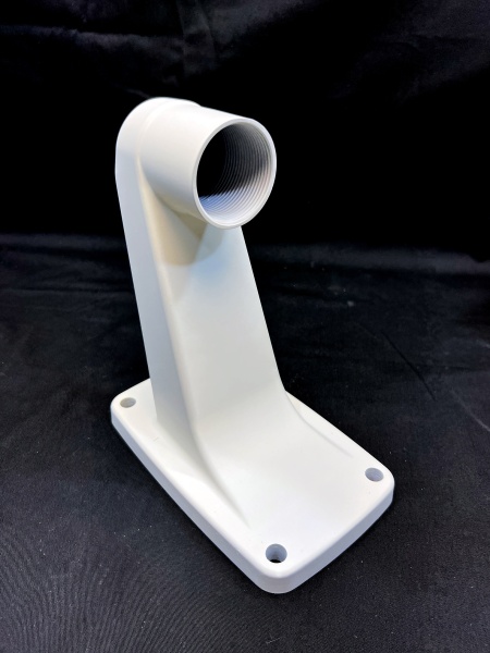 Suport de perete Hanwha Vision SBP-300WM1 pentru camere de supraveghere tip dome, fabricat din aluminiu rezistent, culoare alba, design ergonomic pentru gestionarea cablurilor, montaj stabil si durabil la exterior sau interior - Img 3