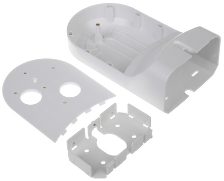 Suport de perete Hikvision DS-1294ZJ pentru camere tip PTZ, fabricat din material plastic si otel, culoare Hikvision White, design rezistent cu protectie la intemperii, ideal pentru montaj exterior si interior in sisteme de supraveghere - Img 5