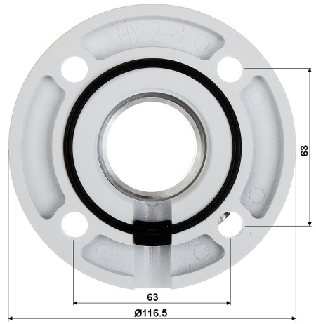 Suport montaj incastrat in tavan HikVision DS-1663ZJ pentru camere Speed Dome PTZ, material aliaj de aluminiu, culoare Hikvision White, design discret tip in-ceiling, rezistenta structurala ridicata, instalare interior - Img 4