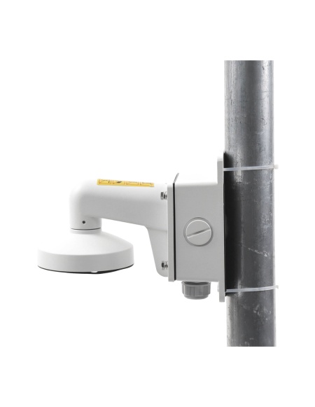 Suport montaj pe perete HikVision DS-1272ZJ-120B, brat pentru camere mini dome, include doza de conexiuni (Junction Box), material aliaj de aluminiu, culoare Hikvision White, design robust, instalare la exterior - Img 5