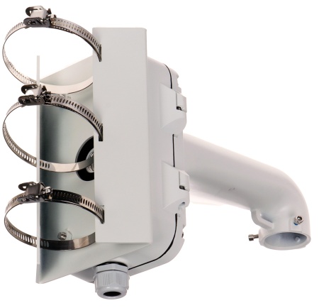 Suport montaj pe stalp Hikvision DS-1604ZJ-Pole pentru camere Speed Dome, fabricat din aliaj de aluminiu si otel, culoare alb (Hikvision White), montare verticala, rezistenta sporita la intemperii, design robust - Img 3