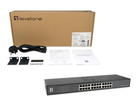 Switch Gigabit Level1 GEU-2431 Unmanaged, 24 porturi 10/100/1000Mbps, capacitate switching 48Gbps, suport 9K Jumbo Frames, 3 moduri de lucru selectabile, auto-MDI/MDIX, Plug-and-Play, montare rack 19 inch, fanless - Img 2