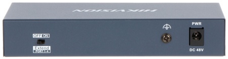 Switch PoE unmanaged HikVision DS-3E0106HP-E, 4 porturi Fast Ethernet PoE, 2 porturi Uplink, transmisie Long Range pana la 300m, protectie supratensiune 6KV, management inteligent PoE, alimentare 8-core, prioritate VIP port - Img 4