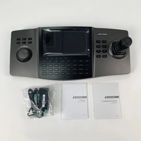 Tastatura control retea Hikvision DS-1100KI(B), joystick 4 axe, ecran tactil pentru preview live si redare, management Video Wall, suport 4000 dispozitive, control Speed Dome, compatibil ONVIF si HikCentral, gestiune 32 utilizatori - Img 2