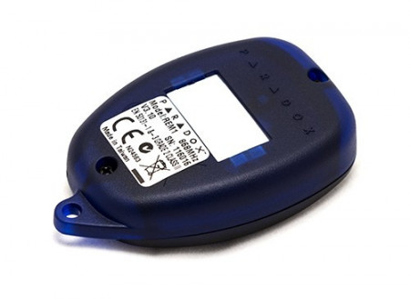 Telecomanda wireless Paradox REM1, 4 butoane rezistente la apa, 5 actiuni programabile, frecventa 433/868 MHz, raza pana la 60m, carcasa eleganta albastru transparent, compatibil Magellan si RTX3 - Img 2