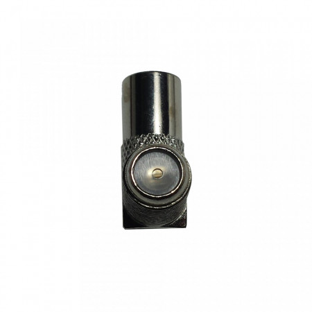 Adaptor coaxial 90 grade Mekpro MK043-FTV90, conector F mama la TV tata, constructie metalica robusta, ideal pentru spatii inguste in spatele televizoarelor, conexiune stabila, transfer semnal fara interferente - Img 3