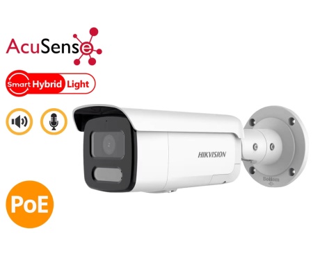 Camera Hikvision IP 4MP AcuSense cu microfon incorporat si Stobe light DS-2CD2T47G2-LSU/SL(C)