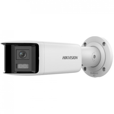 Camera Hikvision IP Panoramic View 180, 4MP AcuSense cu microfon incorporat si Strobe light Panoramic View DS-2CD2T47G2P-LSU/SL(C) - Img 2