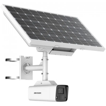 Camera supraveghere cu panou solar HikVision 4MP DS-2XS2T47G1-LDH6 ColorVu, lentila 6mm, lumina alba 30m, stocare eMMC 64GB incorporata, audio bidirectional, baterie litiu inclusa, IP67, imagini color 24/7 - Img 3
