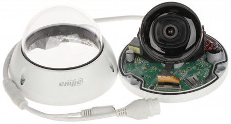 Camera supraveghere IP Dome 5 MP Dahua IPC-HDBW2531E-S-0280B-S2(2.8mm), lentila fixa, infrarosu 30m, WDR 120dB, protectie antivandal IK10, IP67, slot card SD, alimentare PoE, detectie intrusi, carcasa metalica - Img 2