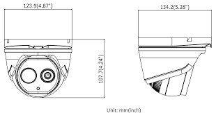 Camera supraveghere IP HikVision Turret 2MP DS-2TD1217-2/V1(2.1mm), tehnologie Thermal Bi-spectrum DeepinView, detectie incendiu, masurare temperatura, protectie IP67, alimentare PoE, slot card, audio - Img 3