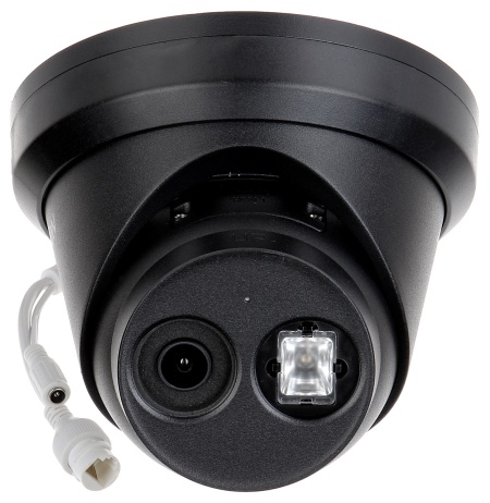 Camera supraveghere IP HikVision Turret 8MP DS-2CD2383G2-IU(2.8mm) Black, 4K, AcuSense, DarkFighter, H.265+, microfon dual integrat, IR 30m, WDR 120dB, protectie IP67, slot card SD, carcasa metalica neagra, PoE - Img 2
