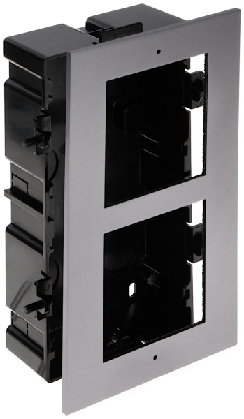 Carcasa interfon montaj ingropat HikVision DS-KD-ACF2/S, rama modulara pentru 2 module, material otel inoxidabil de inalta calitate, include doza incastrabila, suruburi capac si accesorii necesare instalarii - Img 2