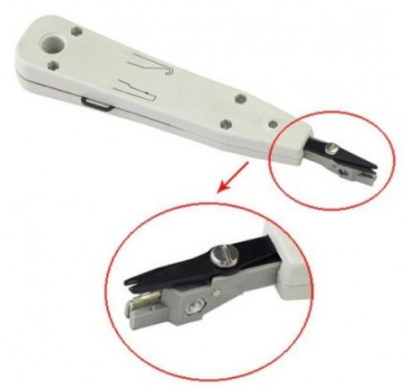 Cleste pentru sertizat cabluri de retea Krone ISDN-0018, instrument pentru inserat fire in prize si patchpanel, compatibilitate universala retele voce-date, design ergonomic, utilizare profesionala si rezistenta - Img 2