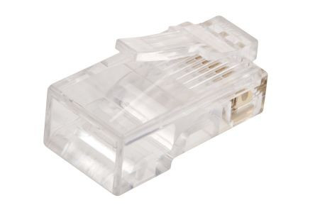 Conector retea UTP Cat6e Hikvision RJ45-UTP6E, mufa RJ45 pentru cablu date, montare prin apasare fara unelte, material carcasa plastic rezistent, ambalare punga plastic tip bulk, set utilizare retele internet - Img 2