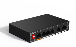 Dahua PoE Unmanaged Desktop Gigabit Switch, 4xGbit RJ-45, 2xGbit RJ-45, DH-SG1006P