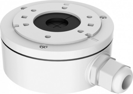 Doza de jonctiune Hikvision DS-1280ZJ-XS pentru camere supraveghere, fabricata din aliaj de aluminiu rezistent, culoare alb Hikvision, montaj pe perete sau tavan, protectie pentru cabluri si conectori, design compact si durabil - Img 2