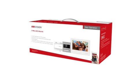 Kit videointerfon 2 fire Hikvision DS-KIS704EY/Aluminum, rezolutie HD 2MP, monitor touch 7 inch, post exterior metalic IP65 si IK08, control prin aplicatie, deblocare distanta, instalare Plug &amp; Play, argintiu - Img 3