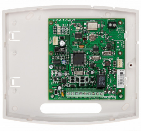 Modul de extensie radio 32 zone Paradox RTX3, frecventa 433 MHz, compatibil Spectra SP si Digiplex EVO, suporta 32 telecomenzi, 3 iesiri PGM, detectie interferente reglabila, indicatoare LED, Grad 2 securitate - Img 3