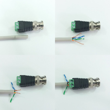 Mufa BNC tata MK009-BNCBL cu prindere prin surub si regleta, fabricata din metal si plastic rezistent, montaj rapid fara sertizare sau lipire, ideala pentru conectarea camerelor de supraveghere video pe cablu coaxial sau UTP - Img 3