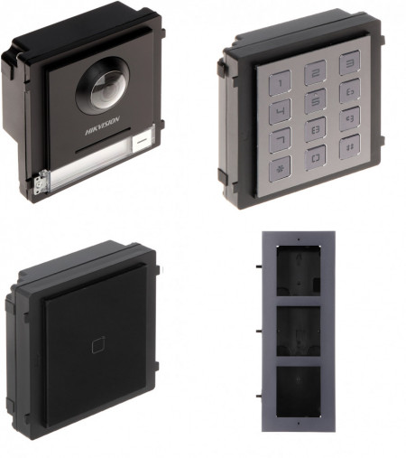 Post exterior HikVision 3 module ingropat DS-KD8003-IME1+DS-KD-E+DS-KD-KP+DS-KD-ACF3