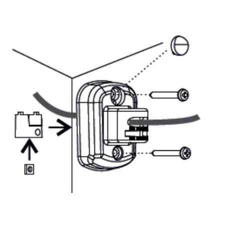 Suport de perete pentru detectoare de miscare HikVision DS-PDB-IN-Wallbracket, montaj la interior, permite cablare ascunsa, protectie back tamper inclusa, design anti-torsionare, compatibil cu senzorii de interior - Img 6