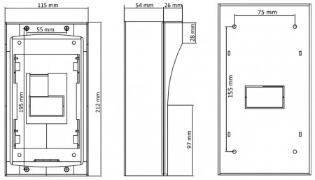 Suport montaj pe perete HikVision DS-KAB01 pentru post exterior videointerfon seria DS-KV8X02-IM, fabricat din otel inoxidabil SUS201, design ergonomic, rezistenta ridicata, instalare facila, fara izolatie - Img 4