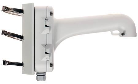 Suport montaj pe stalp Hikvision DS-1604ZJ-Pole pentru camere Speed Dome, fabricat din aliaj de aluminiu si otel, culoare alb (Hikvision White), montare verticala, rezistenta sporita la intemperii, design robust - Img 4