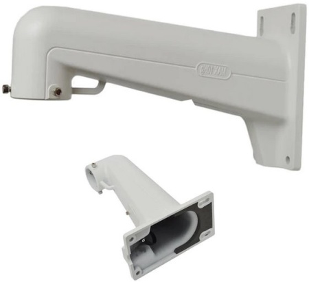 Suport stalp vertical HikVision DS-1602ZJ-P, montaj camere Speed Dome (PTZ), material aliaj aluminiu, culoare Platinum Gray, design robust pentru exterior, rezistenta la coroziune, prindere sigura cu coliere - Img 4